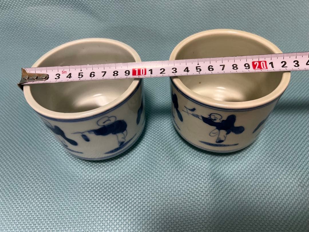 中国大明成化年製猪口蕎麦陶器 骨董品 時代物 高さ8.5cmx