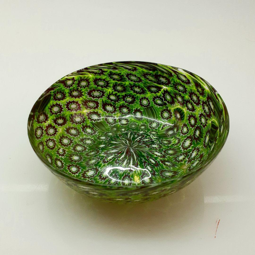 MURANO ムラノ 金彩 グリーン ミルフィオリ お碗 皿