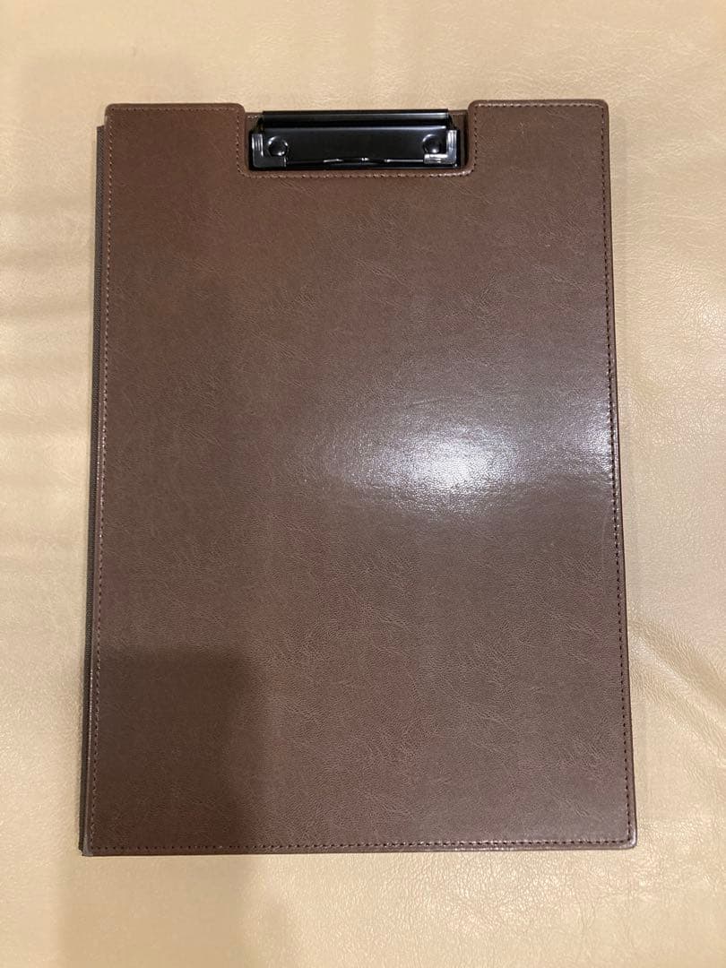 ブラウン クリップ付きファイル 内ポケット付き25個 楽天市場】バインダー A4 メモ 定番 二つ折り クリップボード クリップ