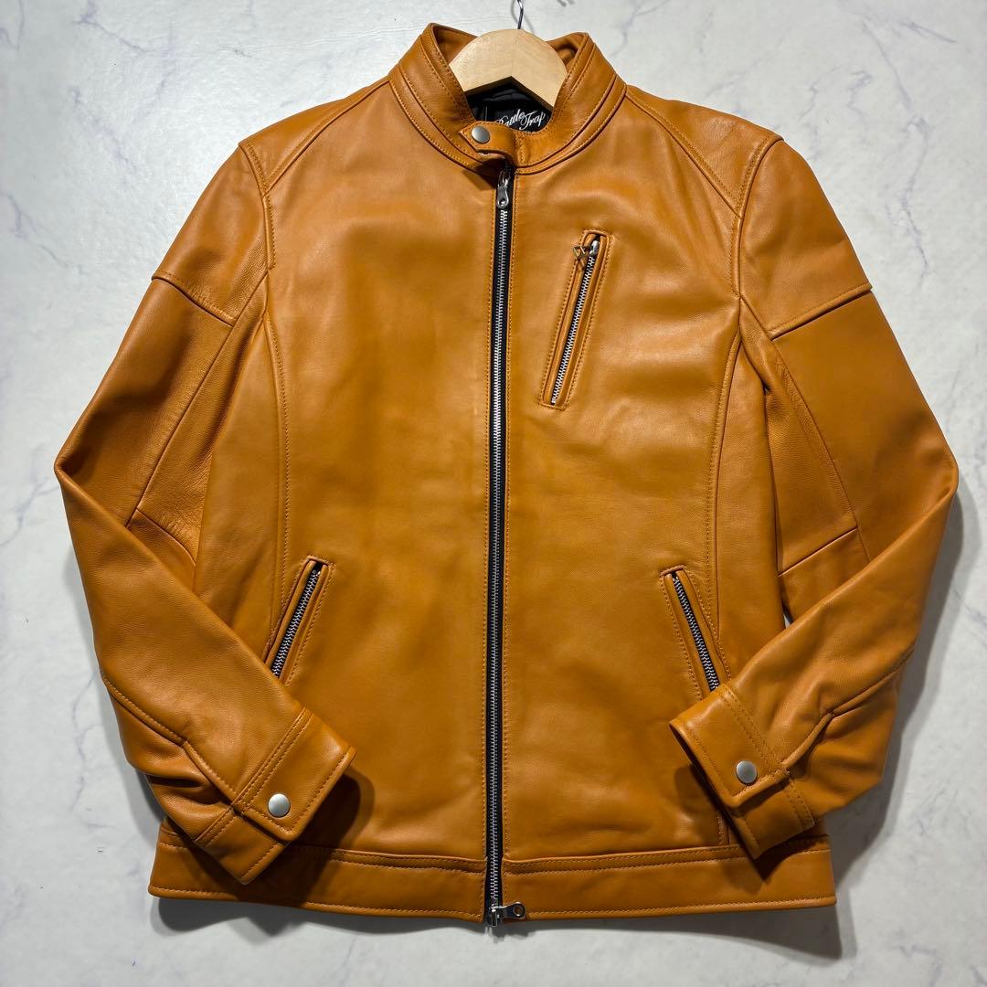 極美品✨ラトルトラップ シングル ライダースジャケット キャメル 羊革