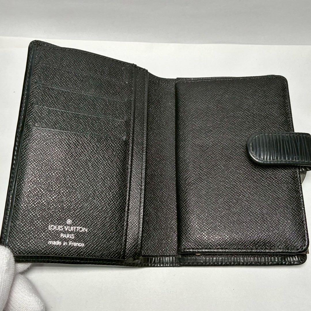 美品✨️ルイヴィトン エピ ヴィエノワ がま口 2つ折り財布 ブラック