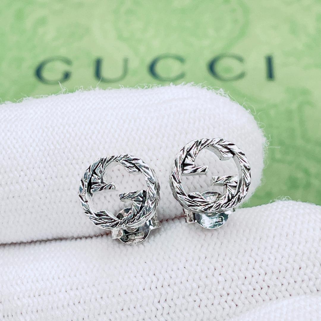 ◇グッチ◇新品仕上済 インターロッキングG アラベスク ピアス 両耳用