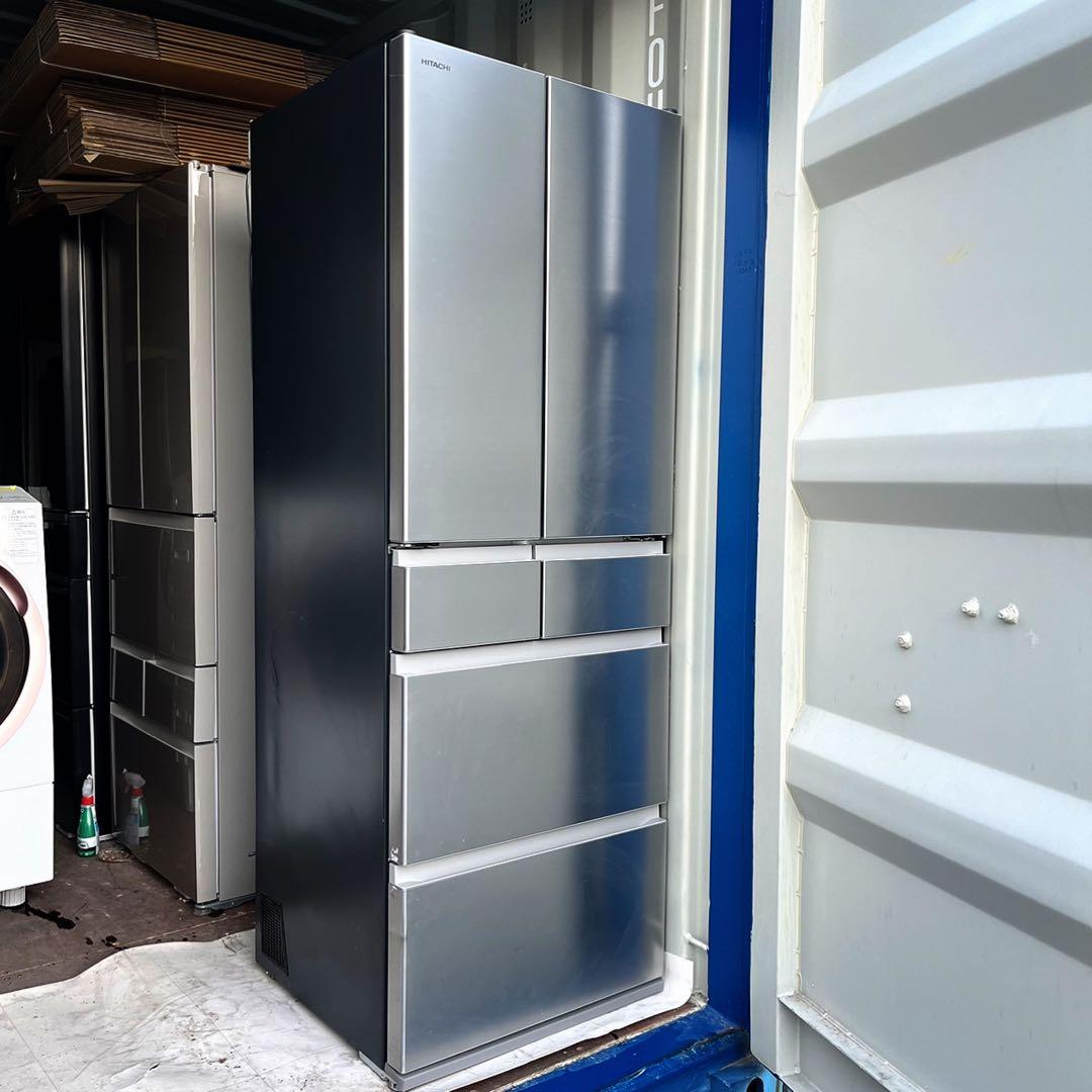 取付無料！日立まるごとチルド 2023年製ステンレスシルバー6ドア冷蔵庫