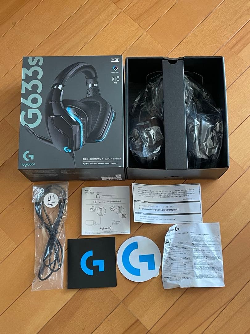 G633S 7.1 サラウンドサウンドゲーミング ヘッドセット　有線 G633S G633s 有線7．1 LIGHTSYNCゲーミングヘッドセット 1個