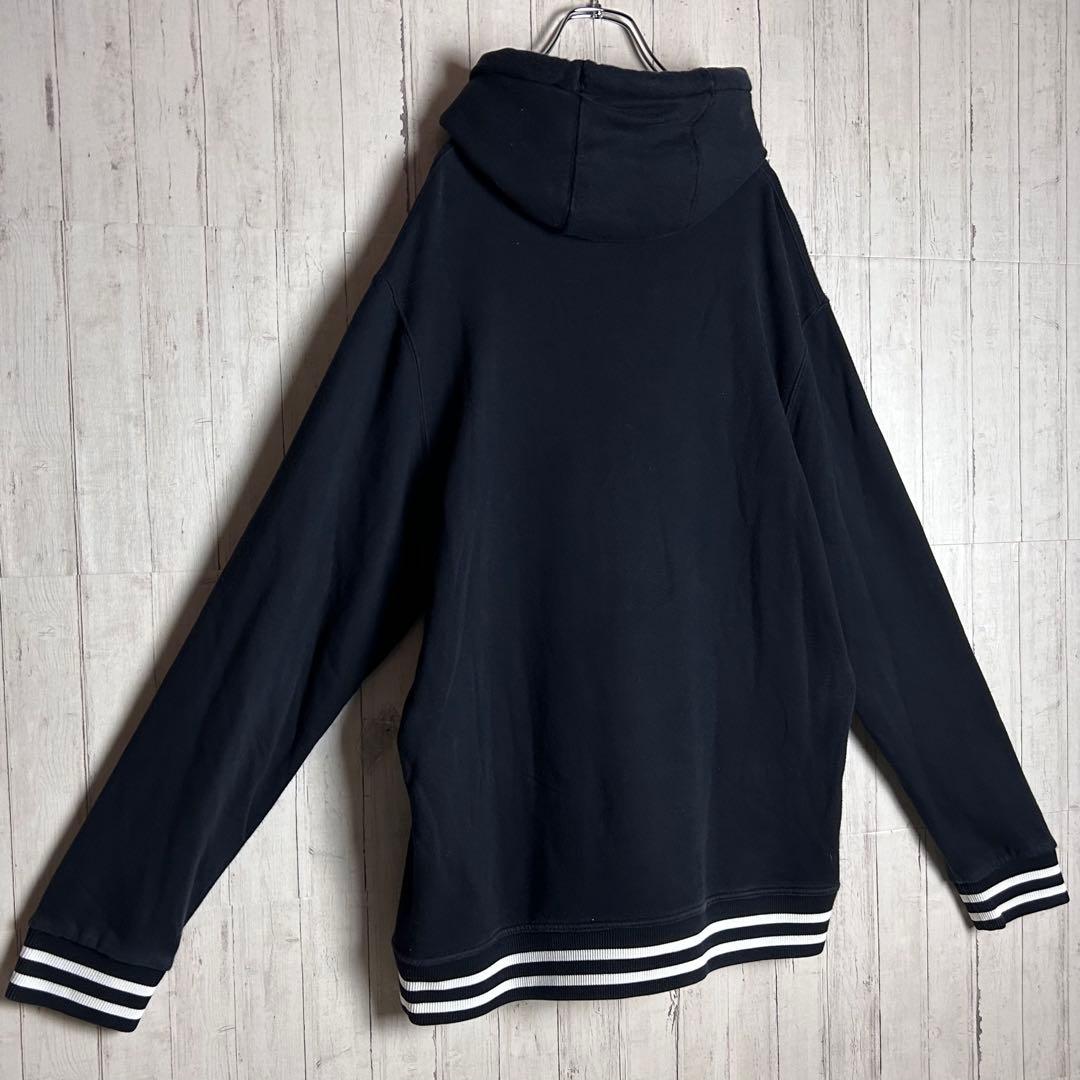 【極美品・XL】バーバリー 20AW サークルロゴ パーカー オーバーサイズ 黒