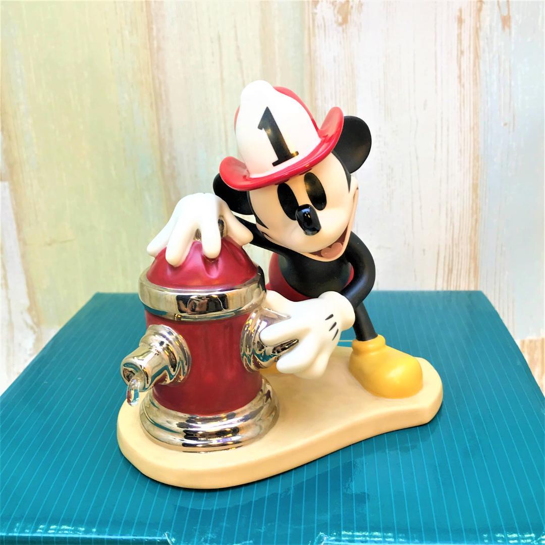 レア★WDCC ミッキーの消防隊 ミッキーマウス 陶器製 フィギュア ディズニー