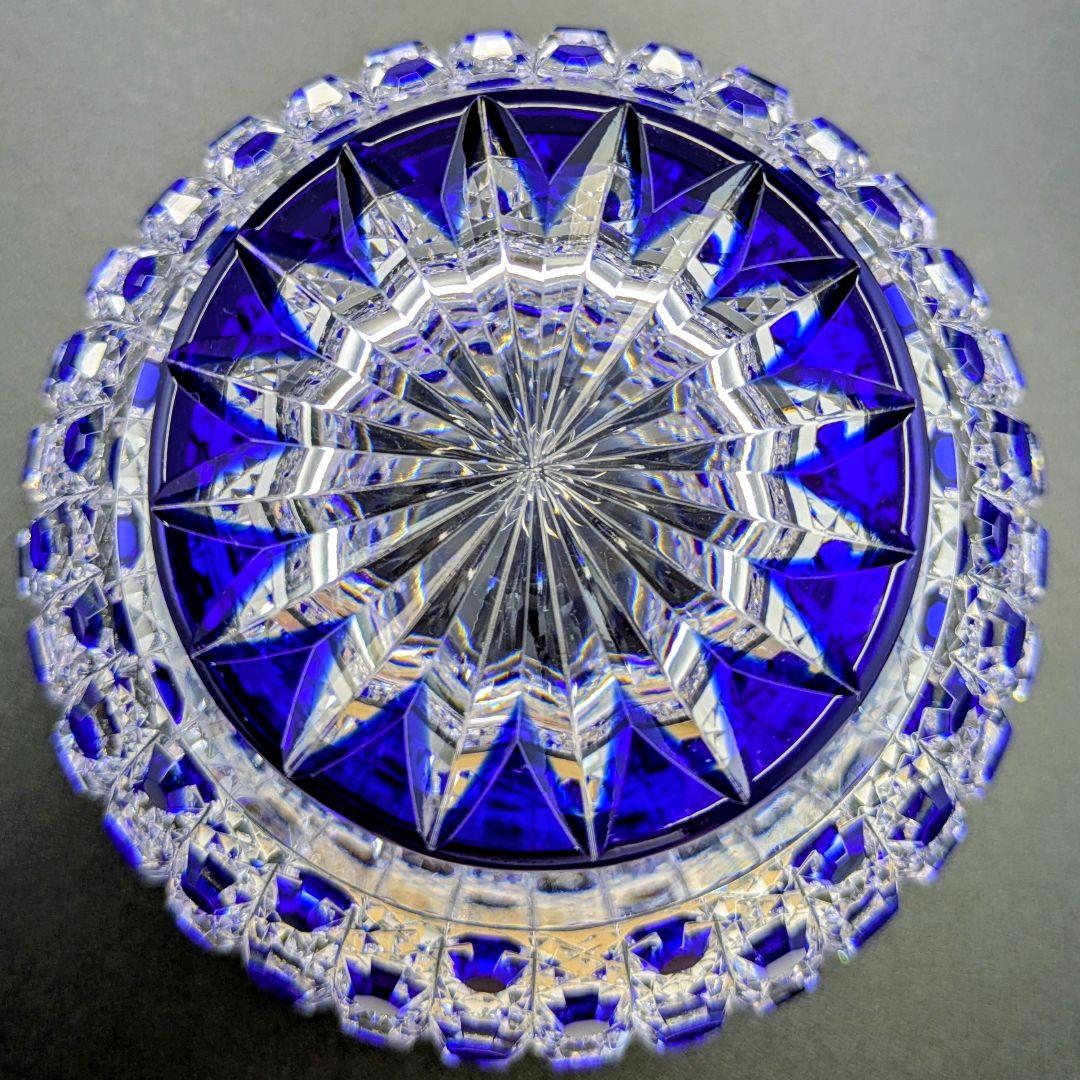 江戸切子 堀口硝子 籠目紋様 向付鉢 ✿最高級品✿【 未