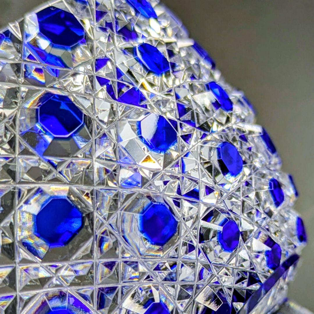 江戸切子 堀口硝子 籠目紋様 向付鉢 ✿最高級品✿【 未