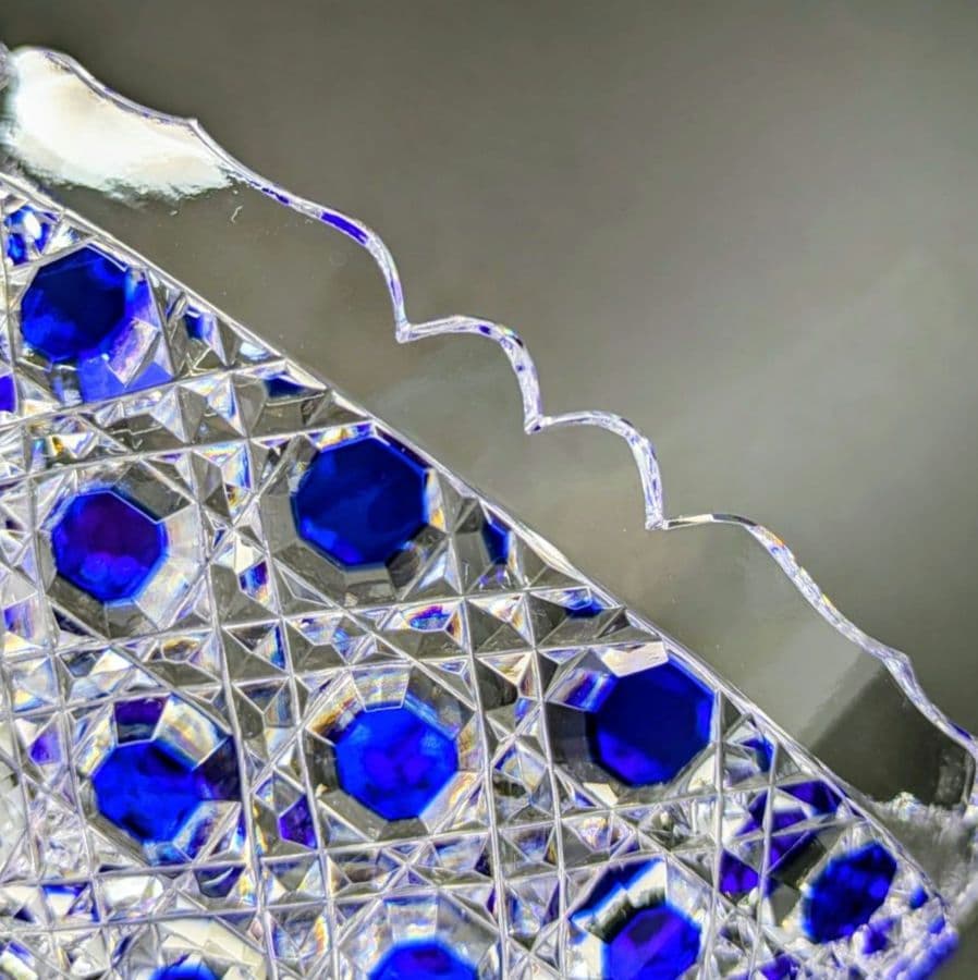 江戸切子 堀口硝子 籠目紋様 向付鉢 ✿最高級品✿【 未