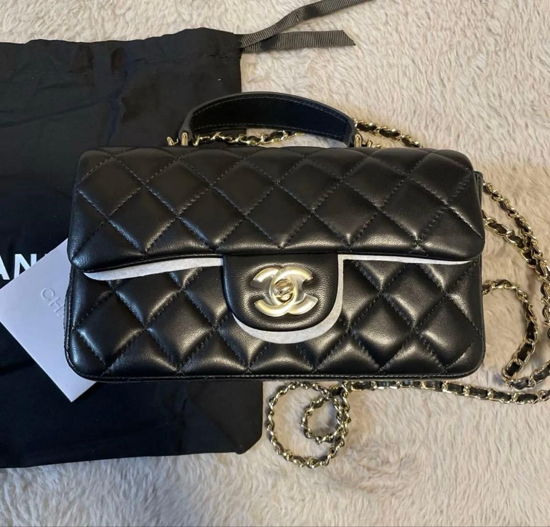 ノベルティ　シャネル　ショルダーバッグ　チェーン　ラムスキン　即日発送