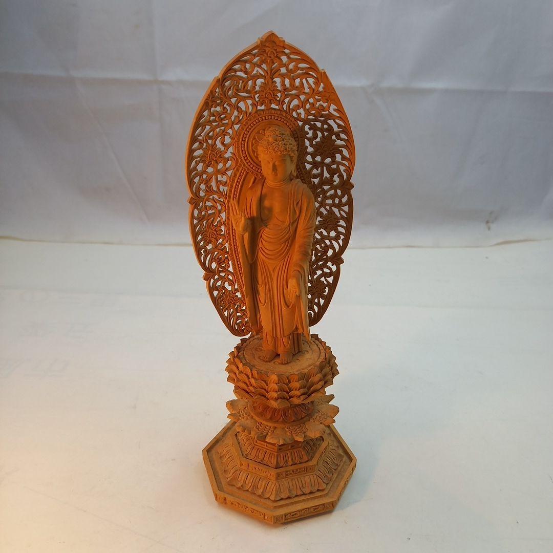 木彫の仏像 阿弥陀如来(あみだにょらい) 立像