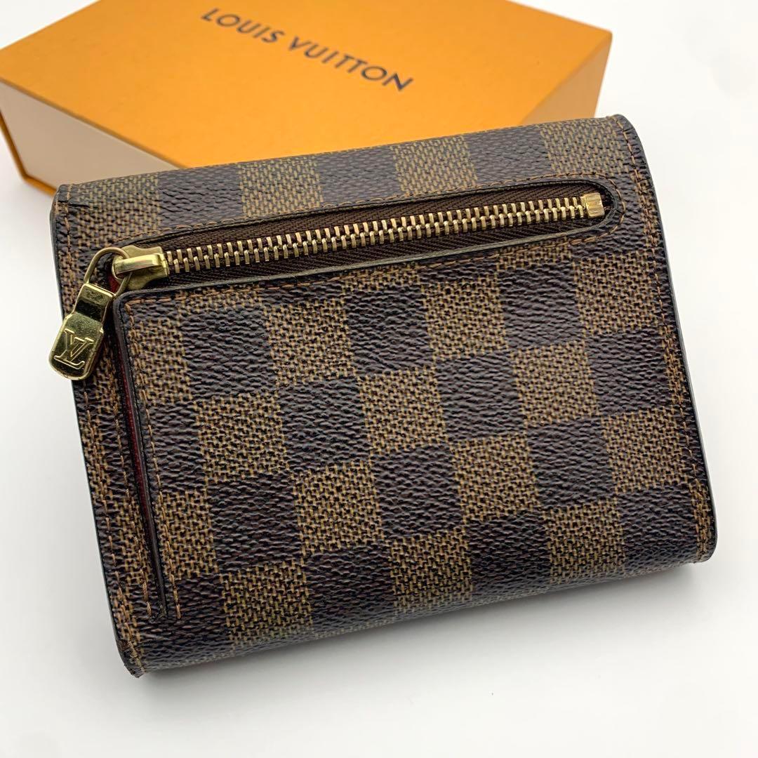 鑑定済み ルイヴィトン ポルトフォイユ コアラ ダミエ コンパクト 三