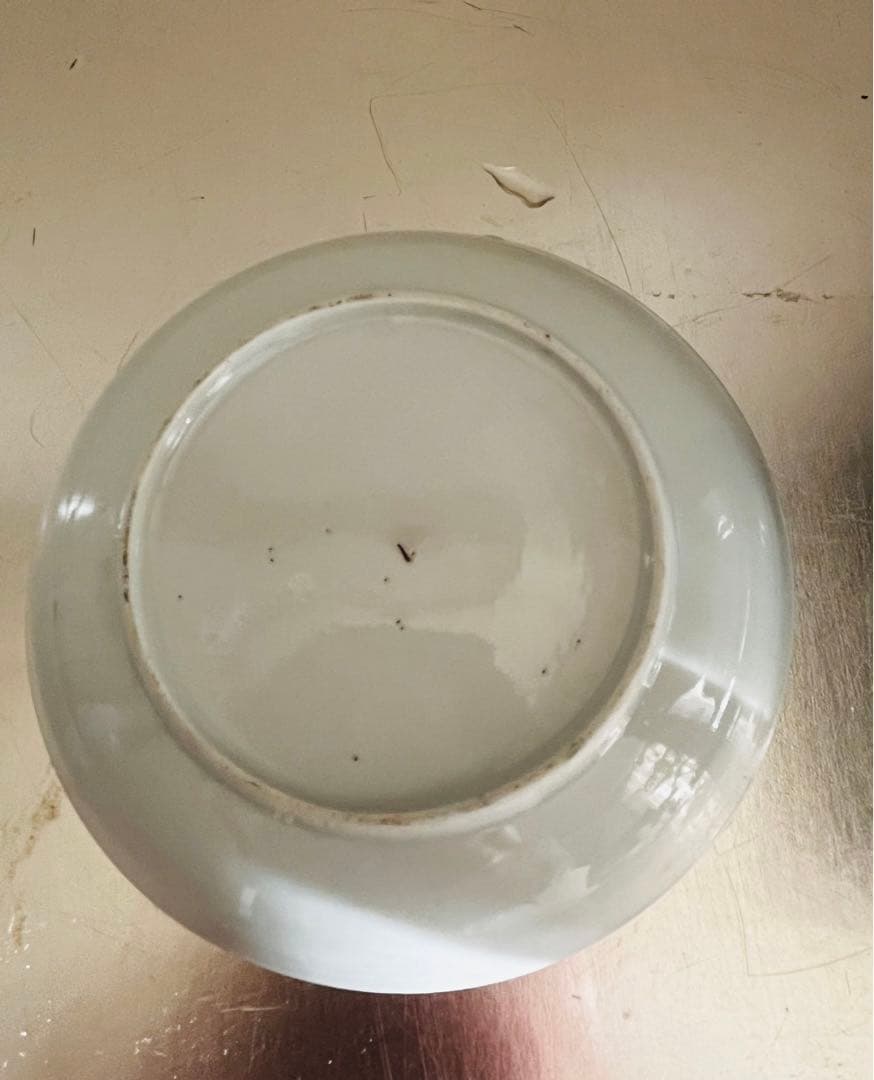 アンティーク　手描き小皿　イギリス　シノワズリ風