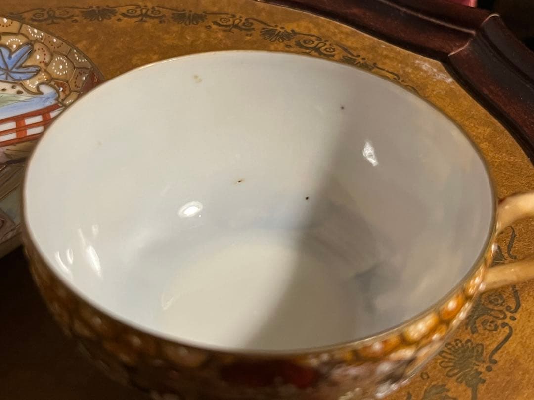 島村製 ジャポニズム 金彩 和風カップソーサーセット