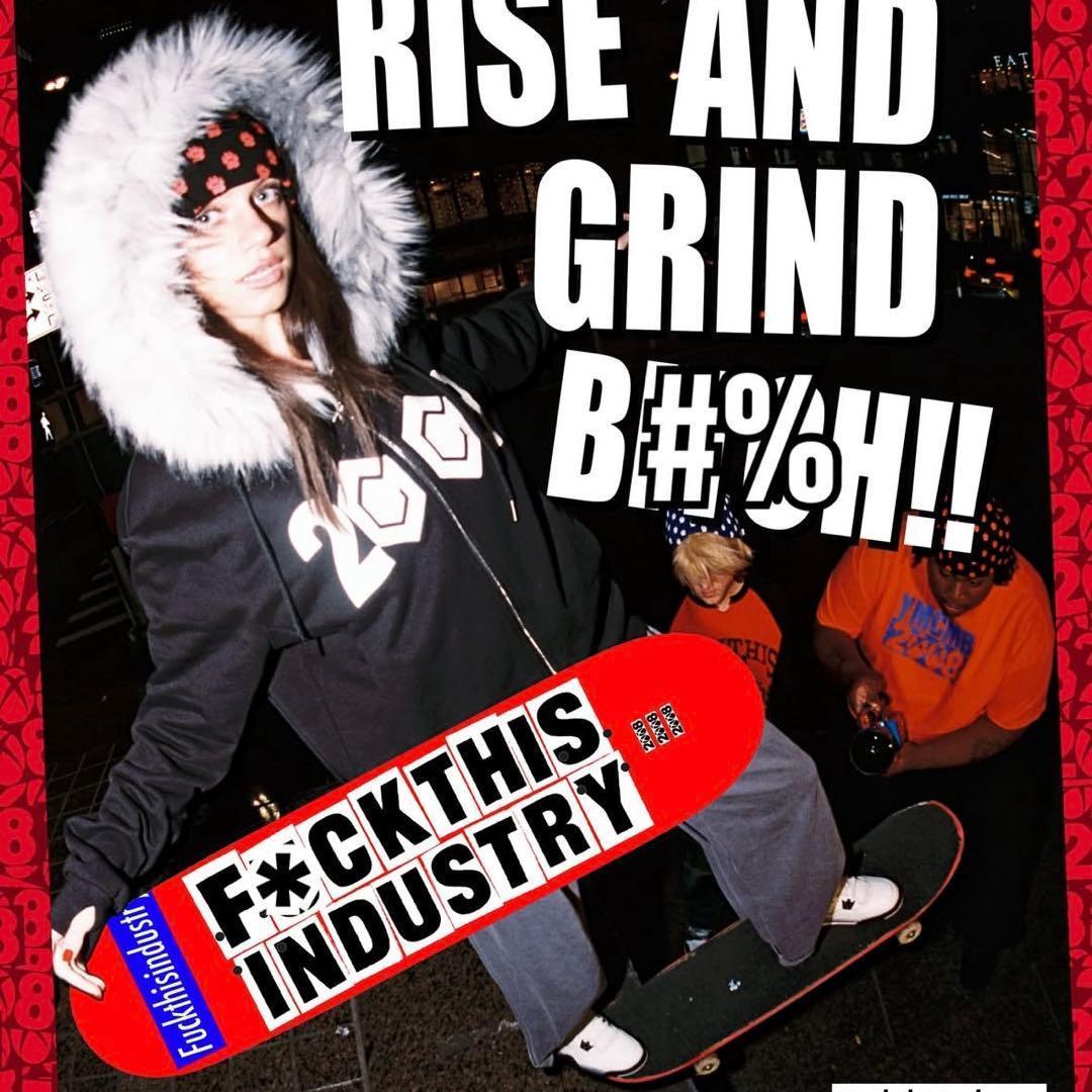 【M】Fuckthisindustry ファー ジップ パーカー fit