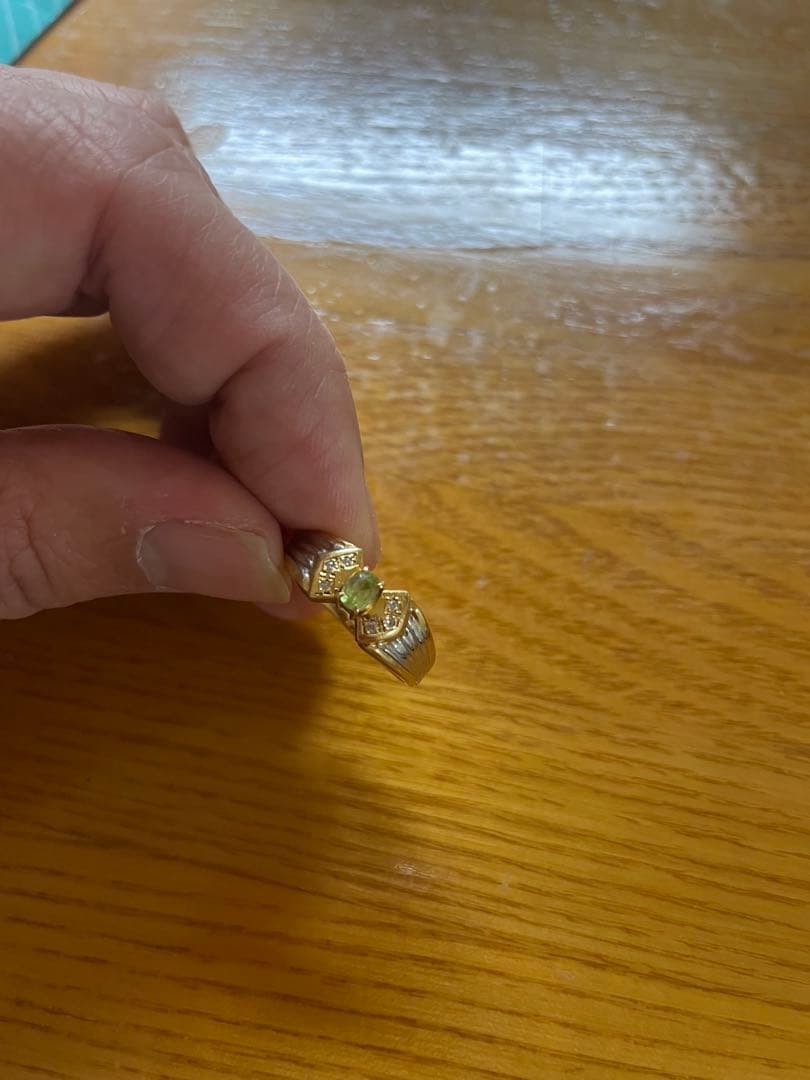 K18 プラチナリング　ペリベットダイヤ3.4g