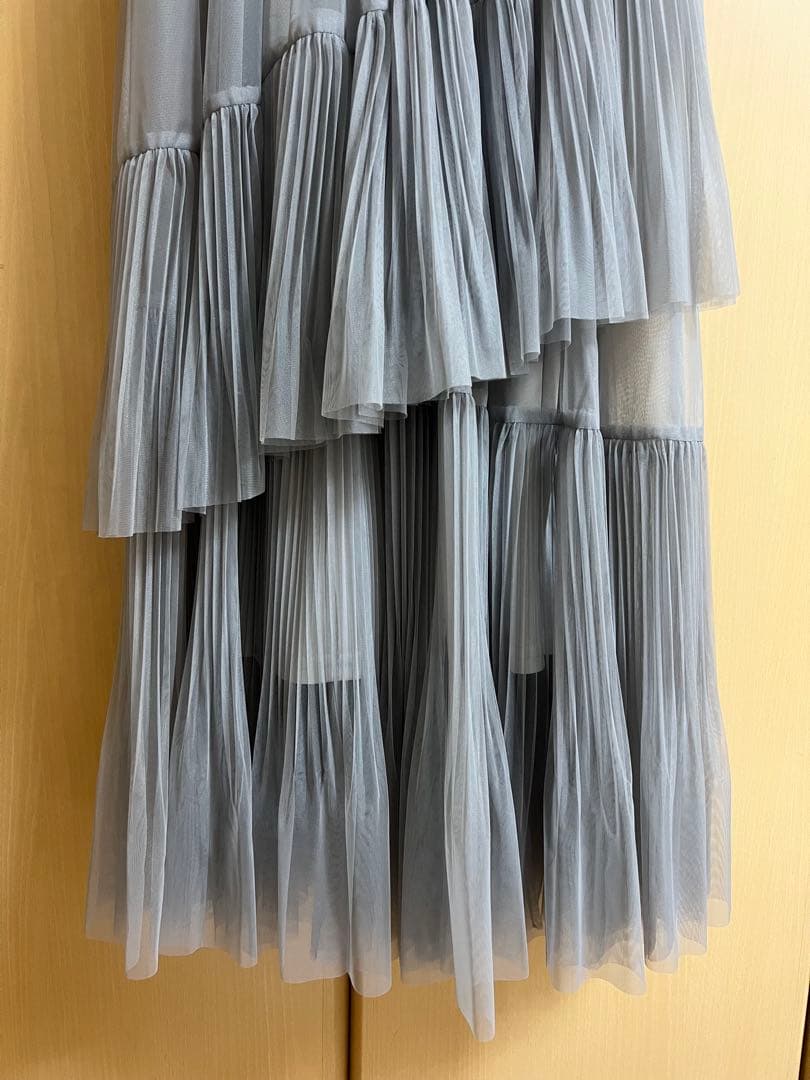 SNIDEL Sustainableティアードチュールドレス