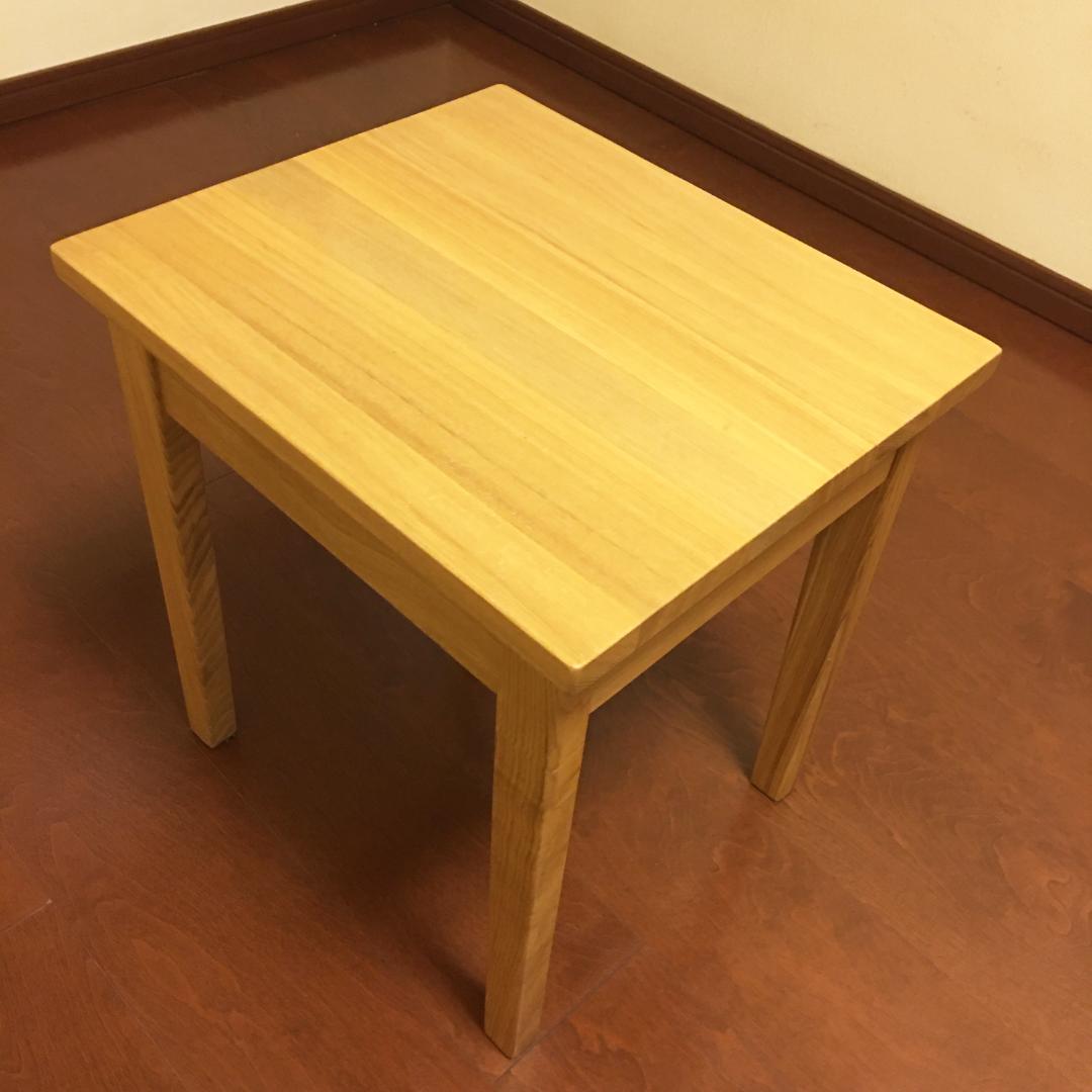 無印良品 タモ材ベッドサイドテーブル - メルカリ