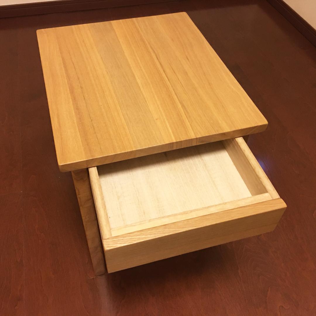 無印良品 タモ材ベッドサイドテーブル - メルカリ