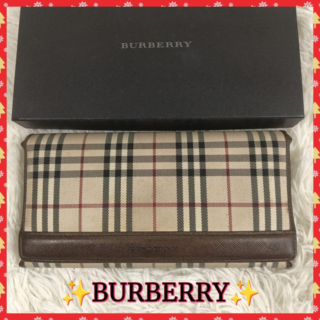BURBERRY】バーバリー 長財布 ノバチェック がま口 ✨箱付✨ - メルカリ