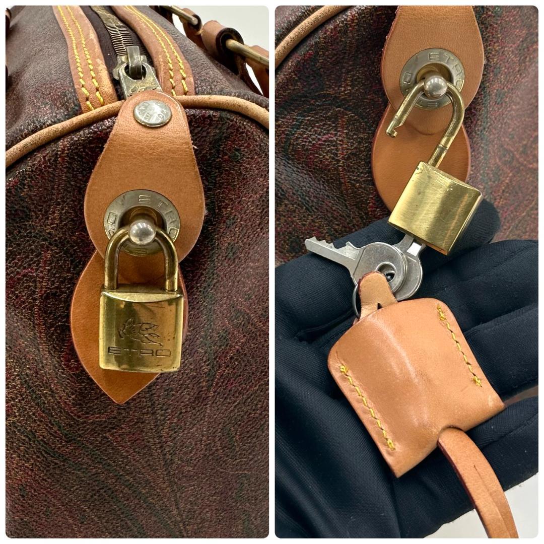 ETRO エトロ ペイズリー ハンドバッグ ミニボストン ゴールド金具