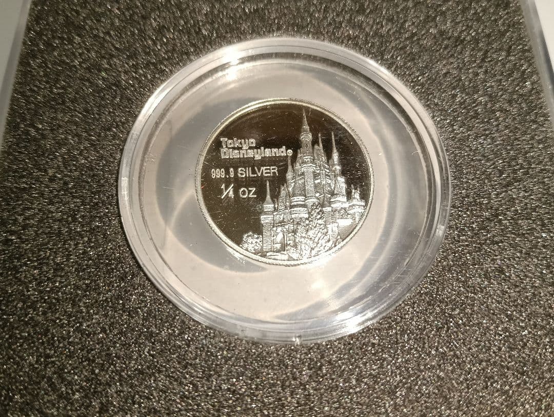 東京ディズニーランド開園10周年純金製記念メダル 品位999純銀 限定発行