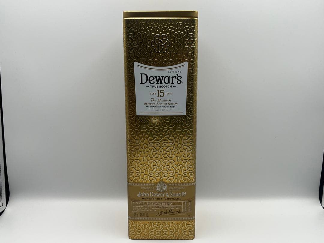 未開栓】デュワーズ 15年 スコッチウィスキー 1L 缶付き
