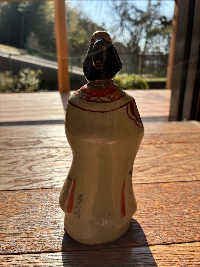 希少】有田焼 円左エ門窯 陶人形 置物 高さ18cm 赤絵 金彩 伝統工芸品