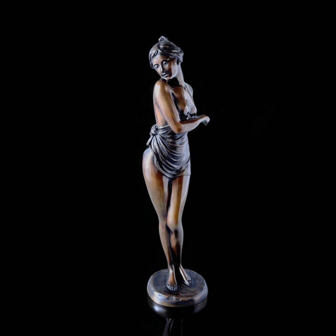 竹中正晴 ブロンズ像 はじらい 女性像 裸婦 高岡銅器 高さ62㎝ - メルカリ