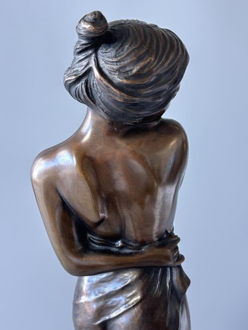 竹中正晴 ブロンズ像 はじらい 女性像 裸婦 高岡銅器 高さ62㎝ - メルカリ