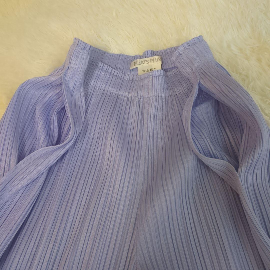 PLEATS PLEASE ガウチョパンツ ワイドパンツ サイズ2 パープル - メルカリ