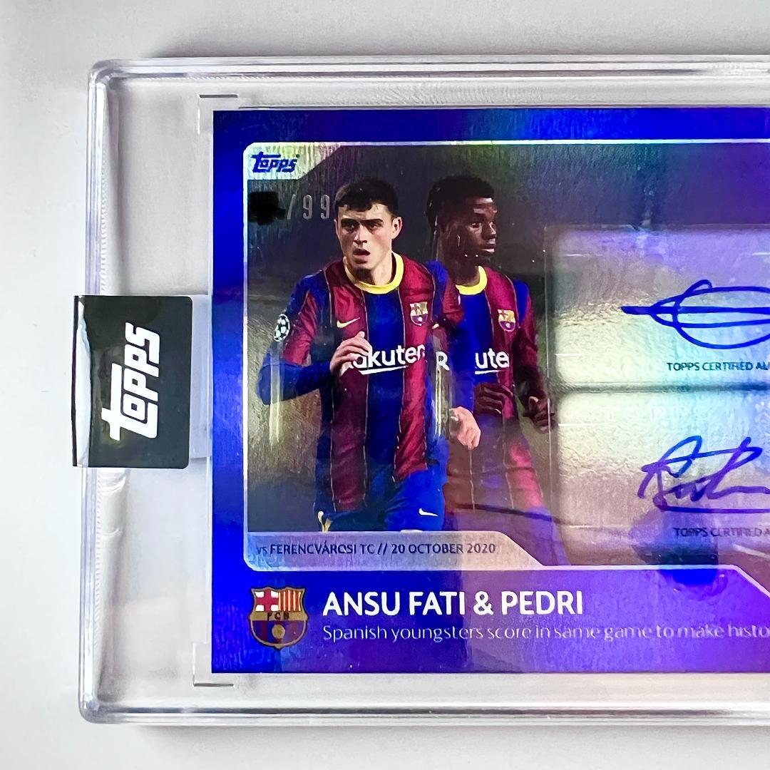 直筆サイン!!限定99枚】ペドリ ＆ ファティ バルセロナ topps - メルカリ