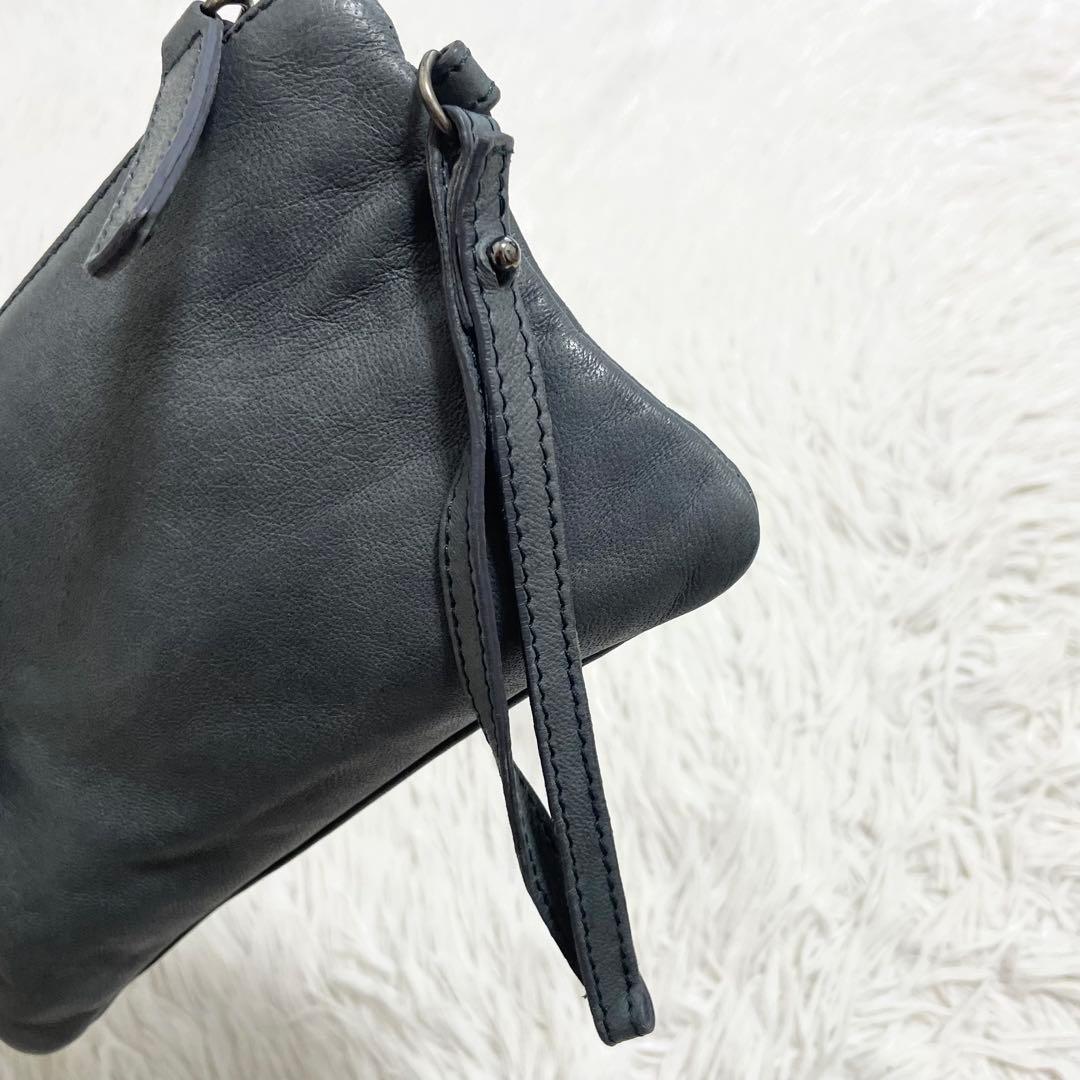 【美品】ファロルニ　ワンショルダー　イントレッチオ　ホーボー　グリーン系　レザー