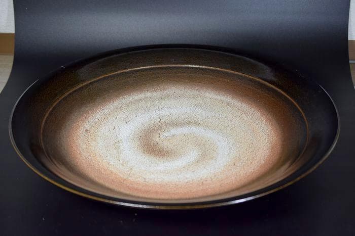 県重要文化財 林 正太郎 特別作品 淡黒 志野焼 大皿 真作保証