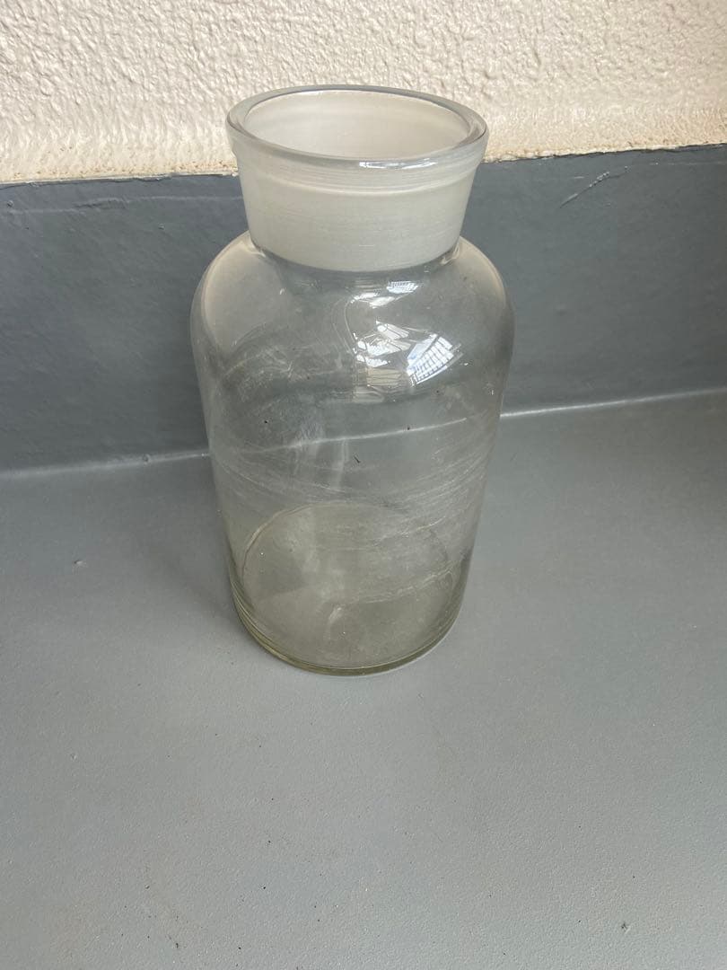 フランス マルセイユ ヴィンテージ ガラスフラワーベース ブロカント