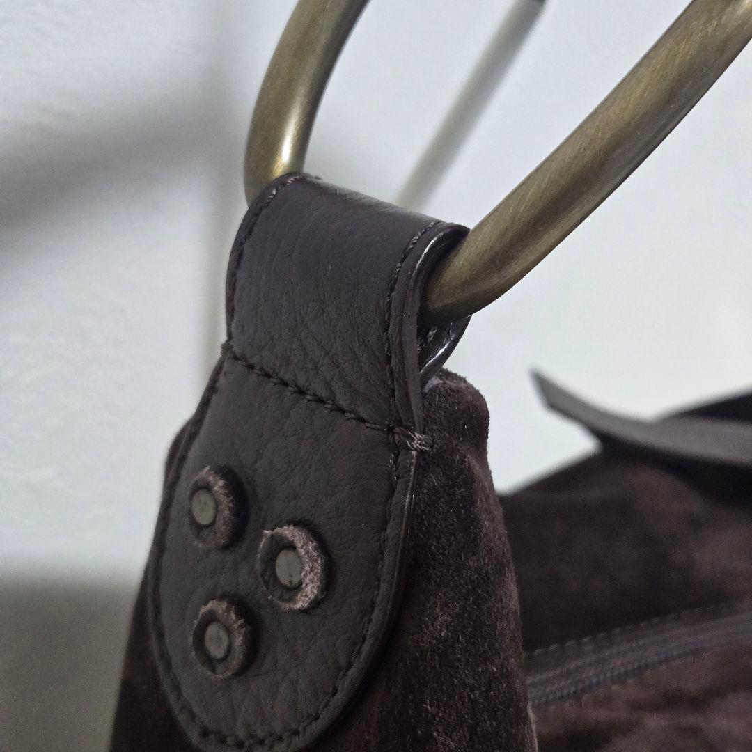 MaxMara ダークブラウンハンドバッグ　Max Maraワンハンドルバッグ