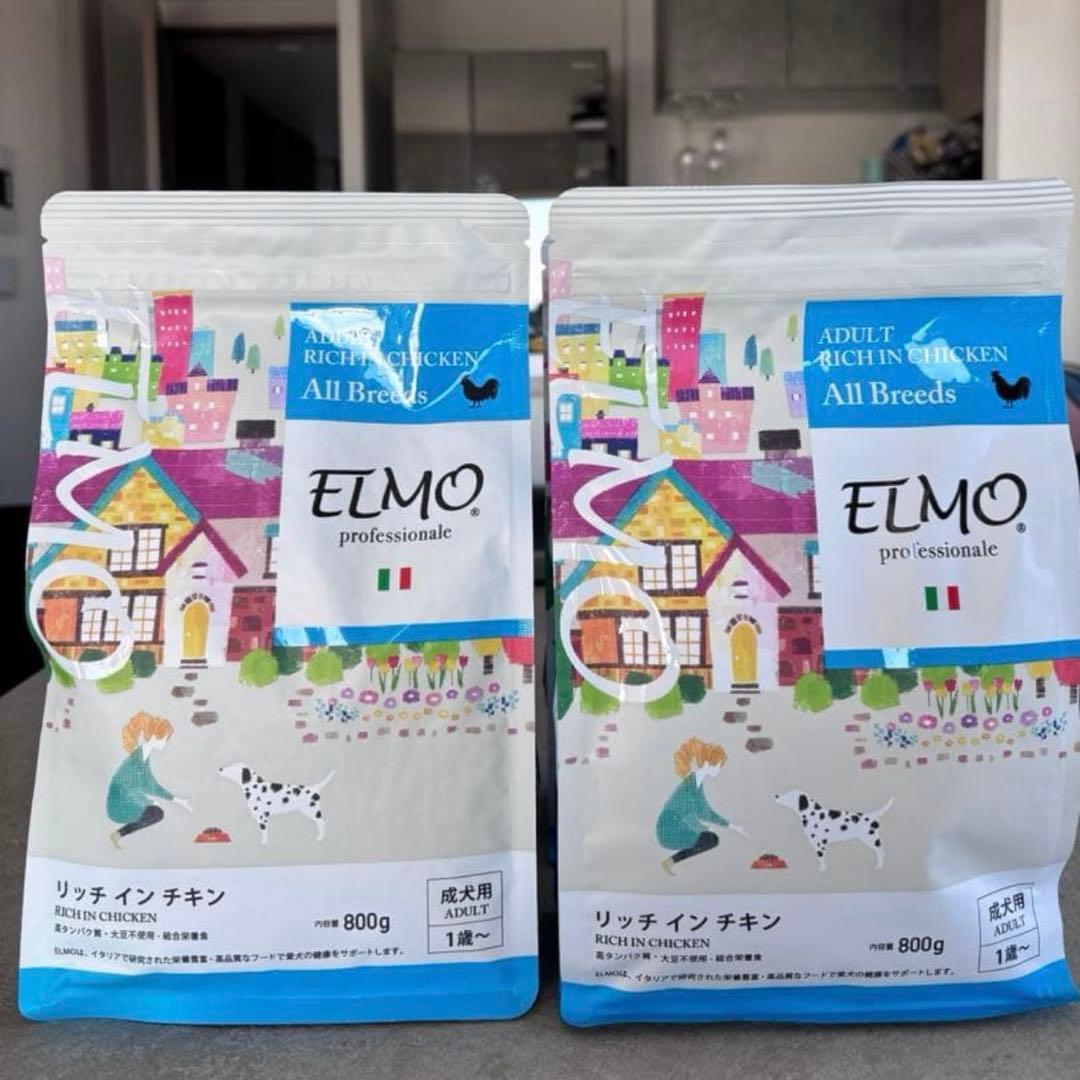新品未使用】ELMO リッチインチキンドライフード 800g×4（3.2kg