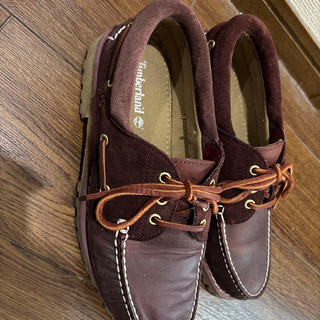 Timberland デッキシューズ ワイン レザー