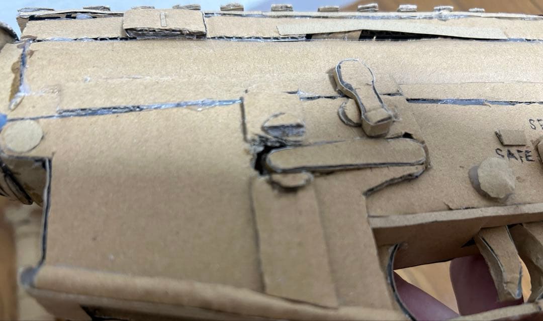 M4A1 ダンボールアート 可動 パーツ取り外し可能