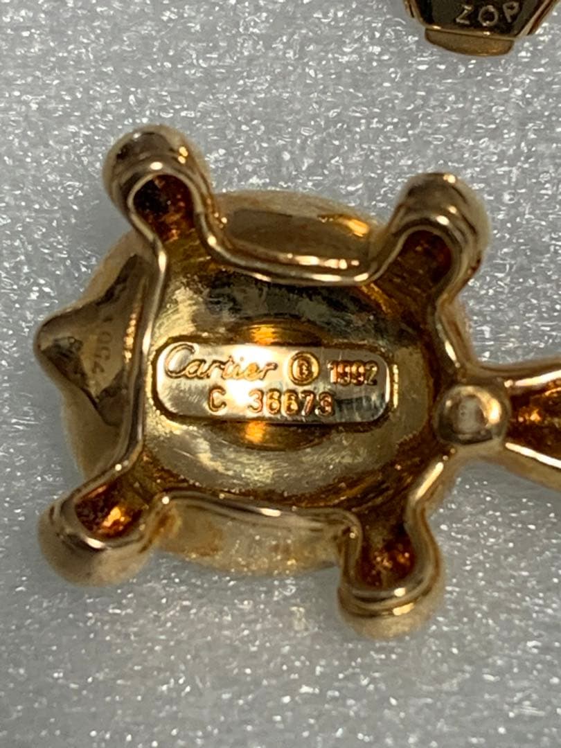 専用です。希少☆CARTIER☆タートル 亀ヘキサゴン750刻印ターコイズ