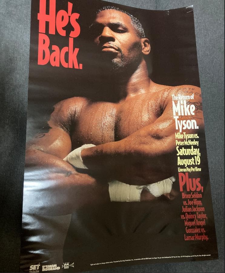 超貴重！MIKETYSON/マイクタイソン/ビッグ ポスター/復帰第一戦/A1