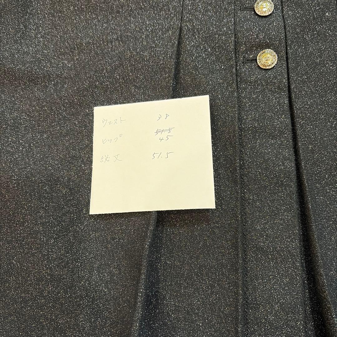 CHANEL プリーツスカート 36 ダークグレー