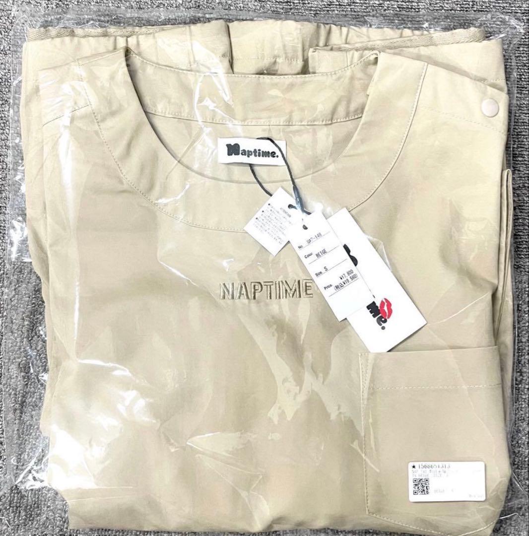 Naptime 刺繍半袖プルオーバーシャツ ベージュ - メルカリ