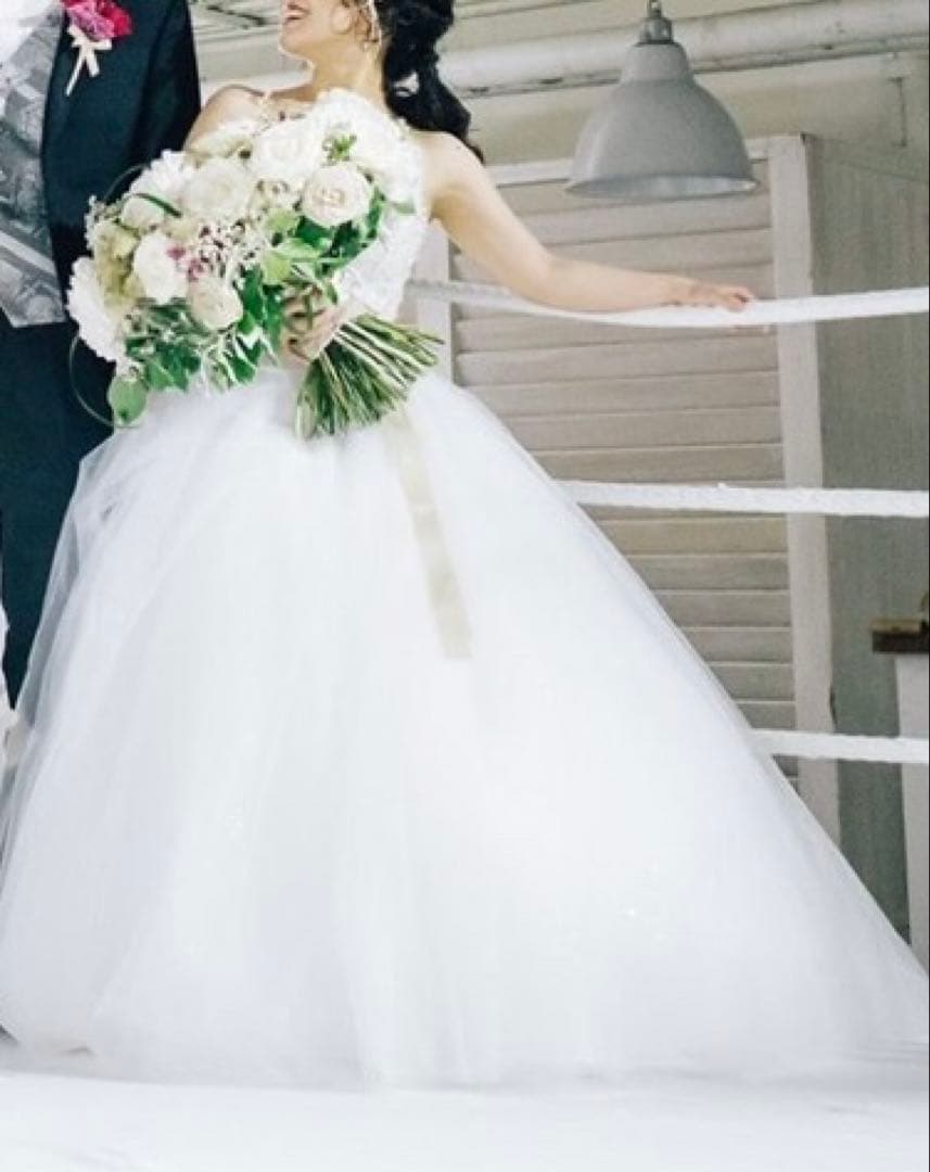 【YNS】SL17938パニエ・オプションのトレーン・ベール付・150cm