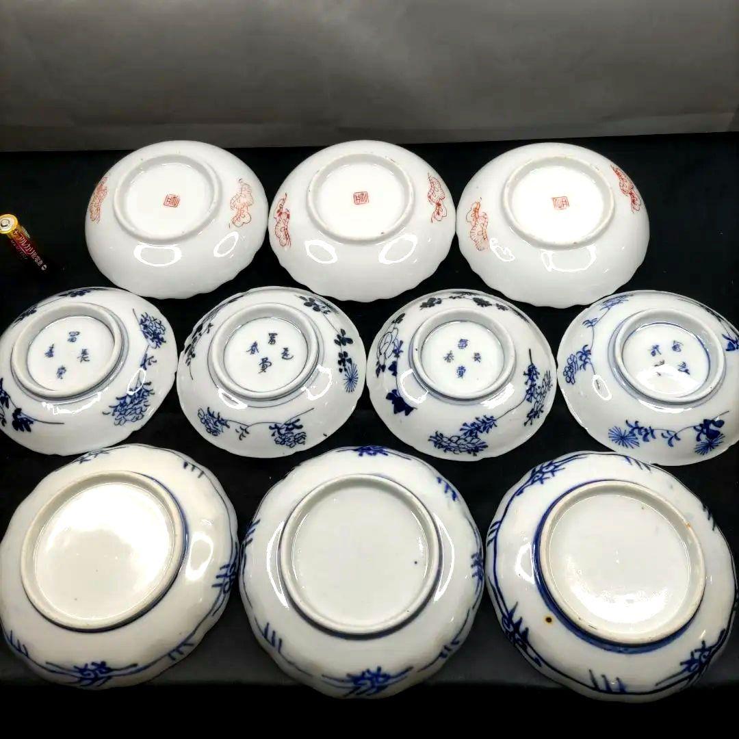 有田焼 伊万里焼 古伊万里 金彩 色絵 豆皿 小皿 4寸皿3種10