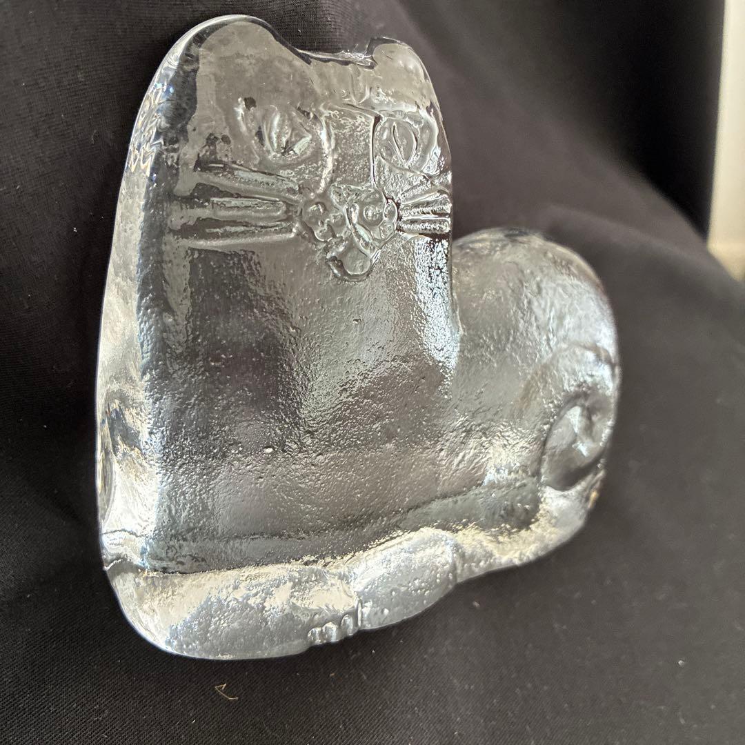 Lisa Larson /リサラーソン ロイヤルクローナ ガラスオブジェ 猫