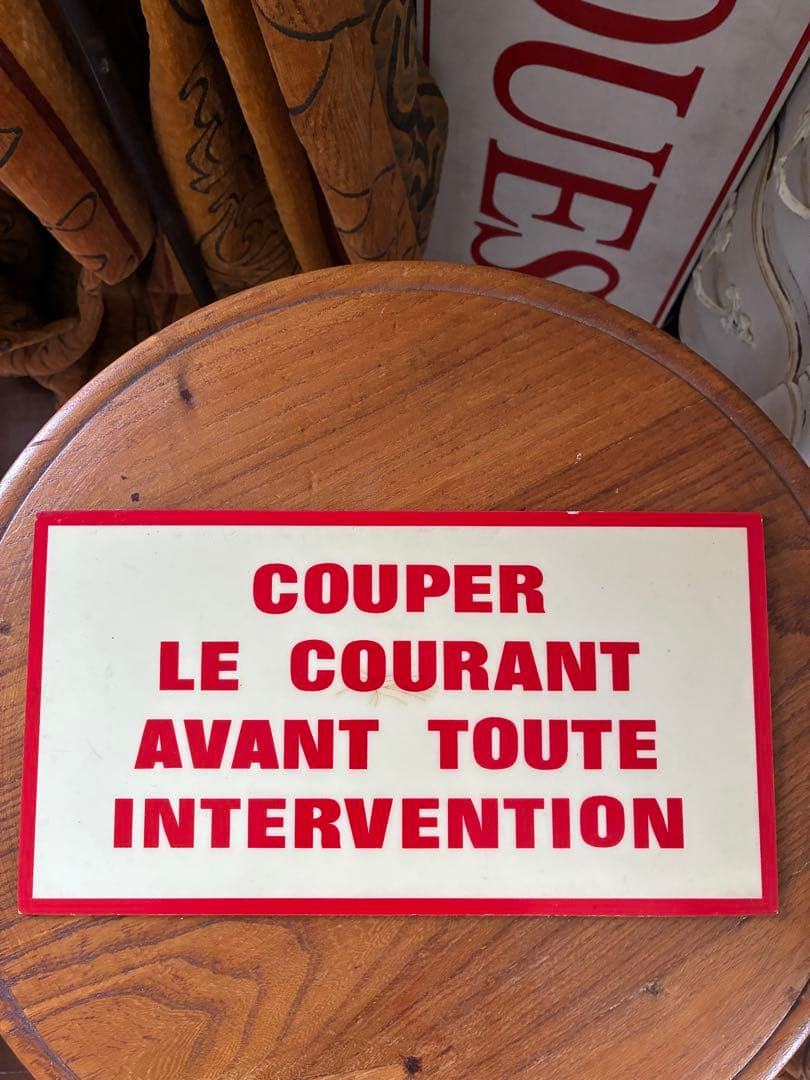 フランス アンティーク サイン プレート 看板 注意喚起 標識 文字沢山