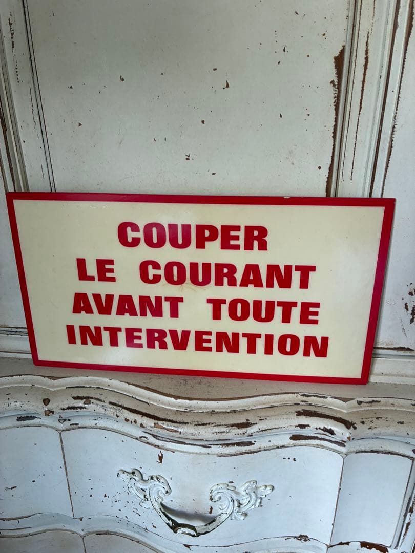 フランス アンティーク サイン プレート 看板 注意喚起 標識 文字沢山