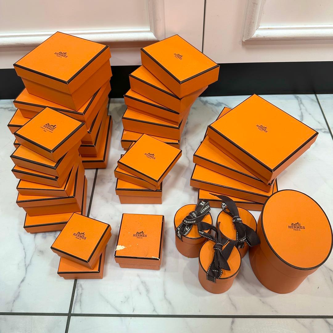 HERMES エルメス オレンジ 空箱 財布小物・アクセサリー入れ 54個