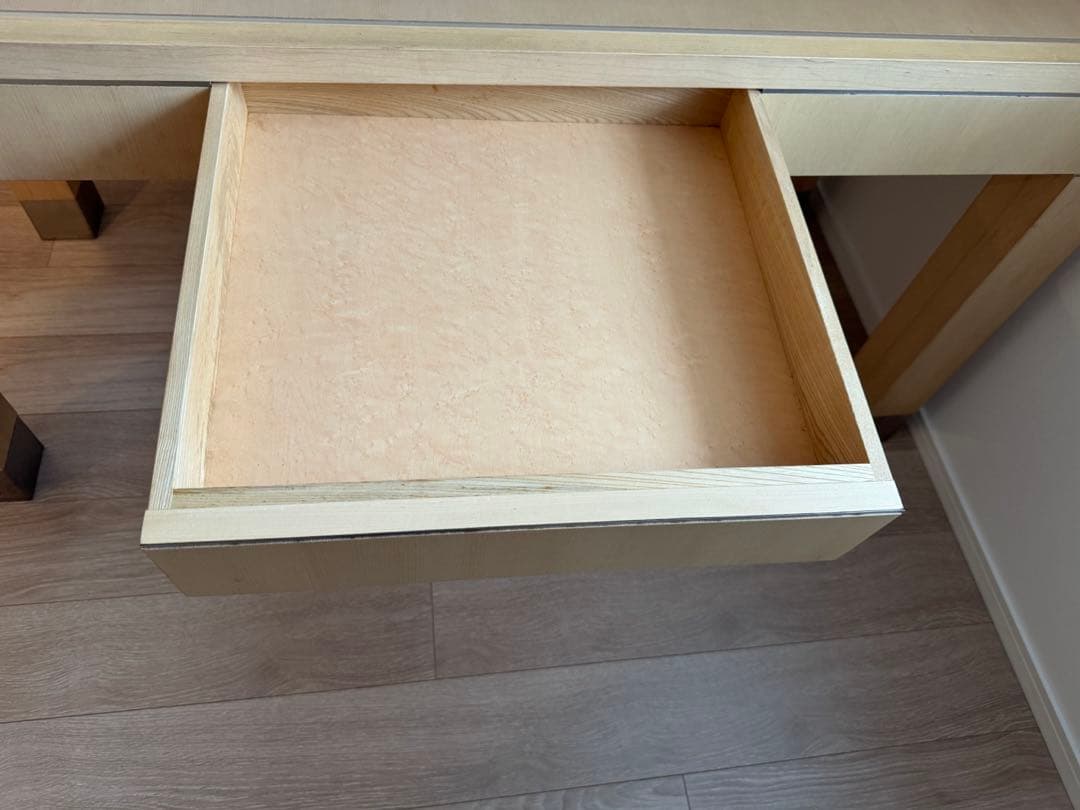 YO　Appleアップル風　デスク　ダイニングテーブル　引き出し付　木製